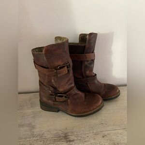 Steve Madden Brown Combat Boots